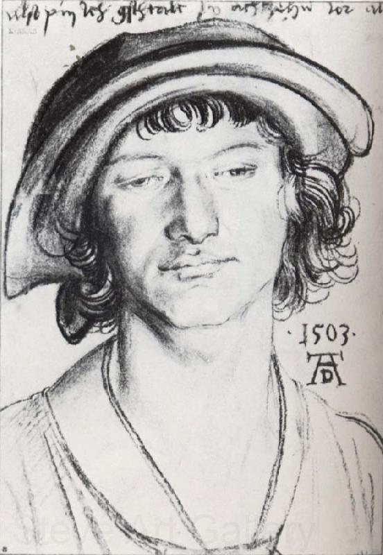 Albrecht Durer Young man with a cap Spain oil painting art